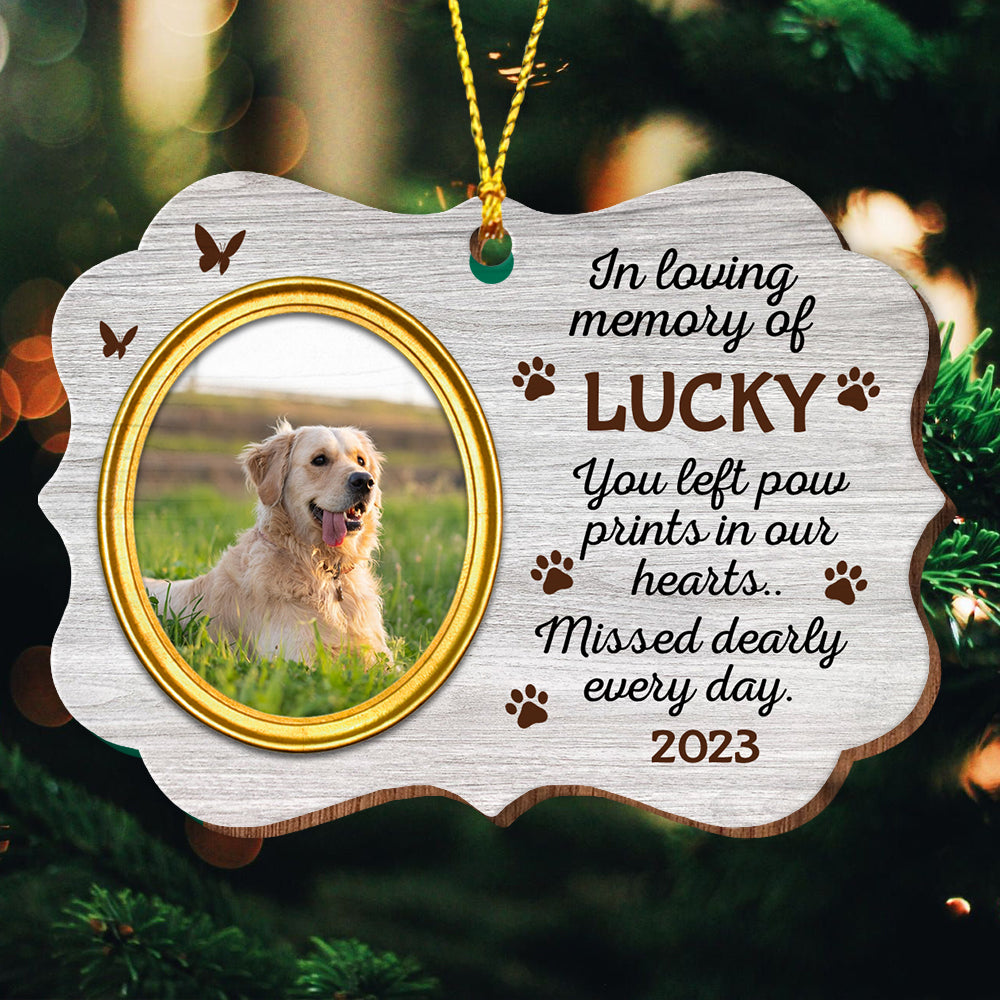 Blisscorners In Loving Memory Of Pet - Personalized Custom Shaped Wooden Ornament - Gift For Pet Lover2D Flat LM2111