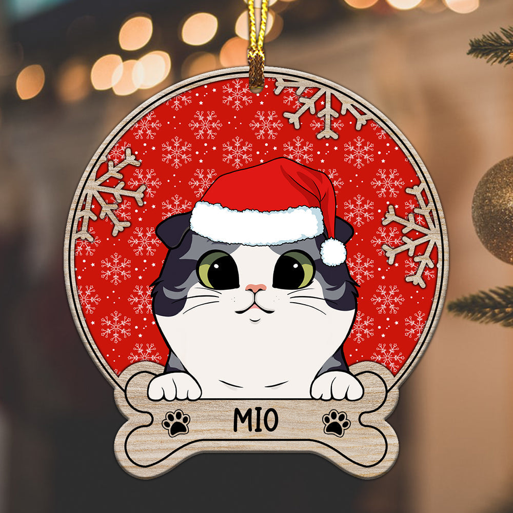 Blisscorners Cute Dog Cat  - Custom Pet And Name, Personalized Acrylic Ornament - Gift For Pet Lover2D Flat LM2111