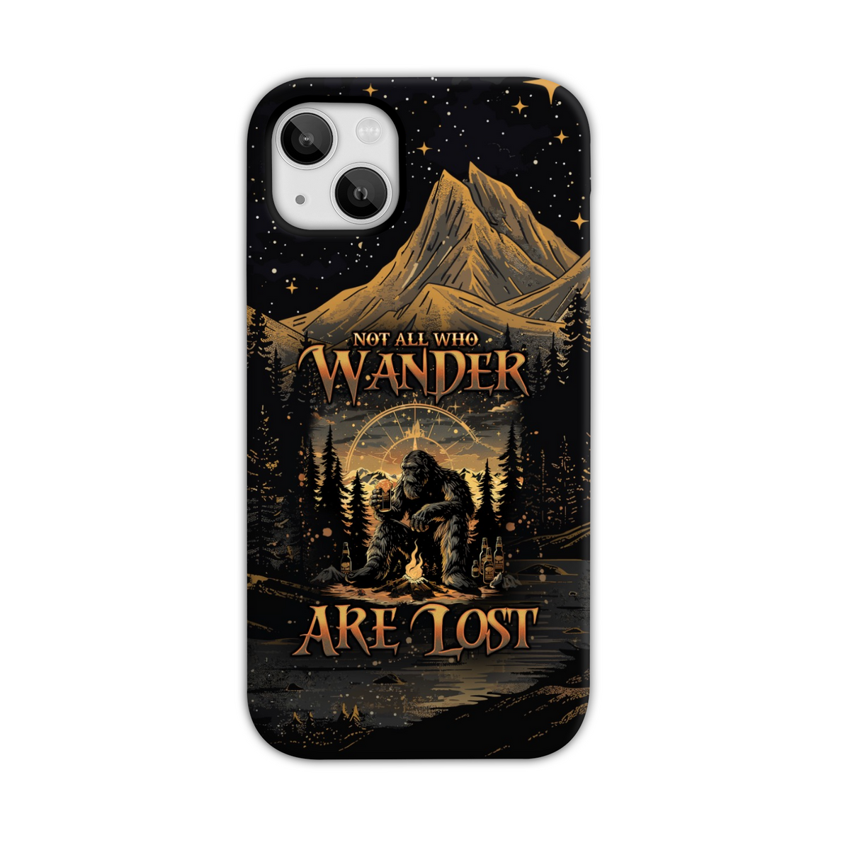 BLISSCORNERS NOT ALL WHO WANDER ARE LOST BIGFOOT COMPASS PHONE CASE
