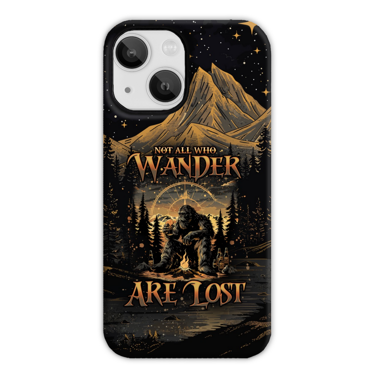 BLISSCORNERS NOT ALL WHO WANDER ARE LOST BIGFOOT COMPASS PHONE CASE