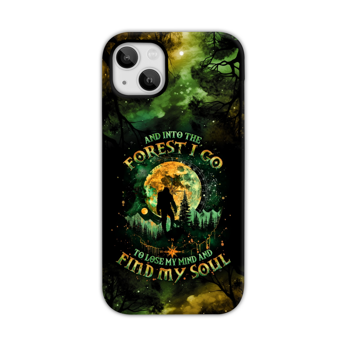 BLISSCORNERS AND INTO THE FOREST I GO BIGFOOT PHONE CASE