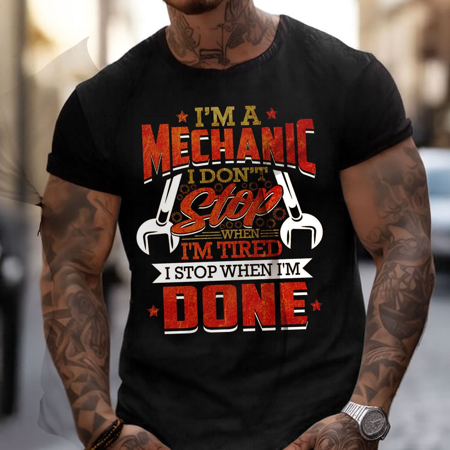 Blisscorners Mechanic Shirt Mechanic Heart Fire Printed Mechanic T Shirt