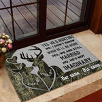 Blisscorners Loralle My Husband Is A Hunter Hunting Door Mat 3D Personalized - Moss