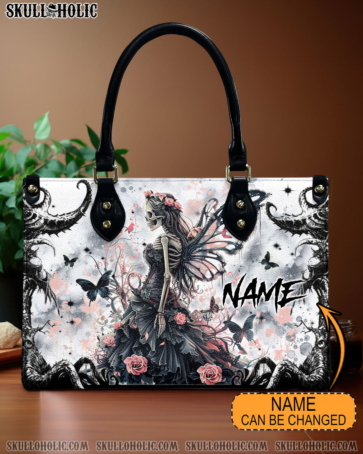 BLISSCORNERS KARMA FAIRY SKULL LEATHER HANDBAG