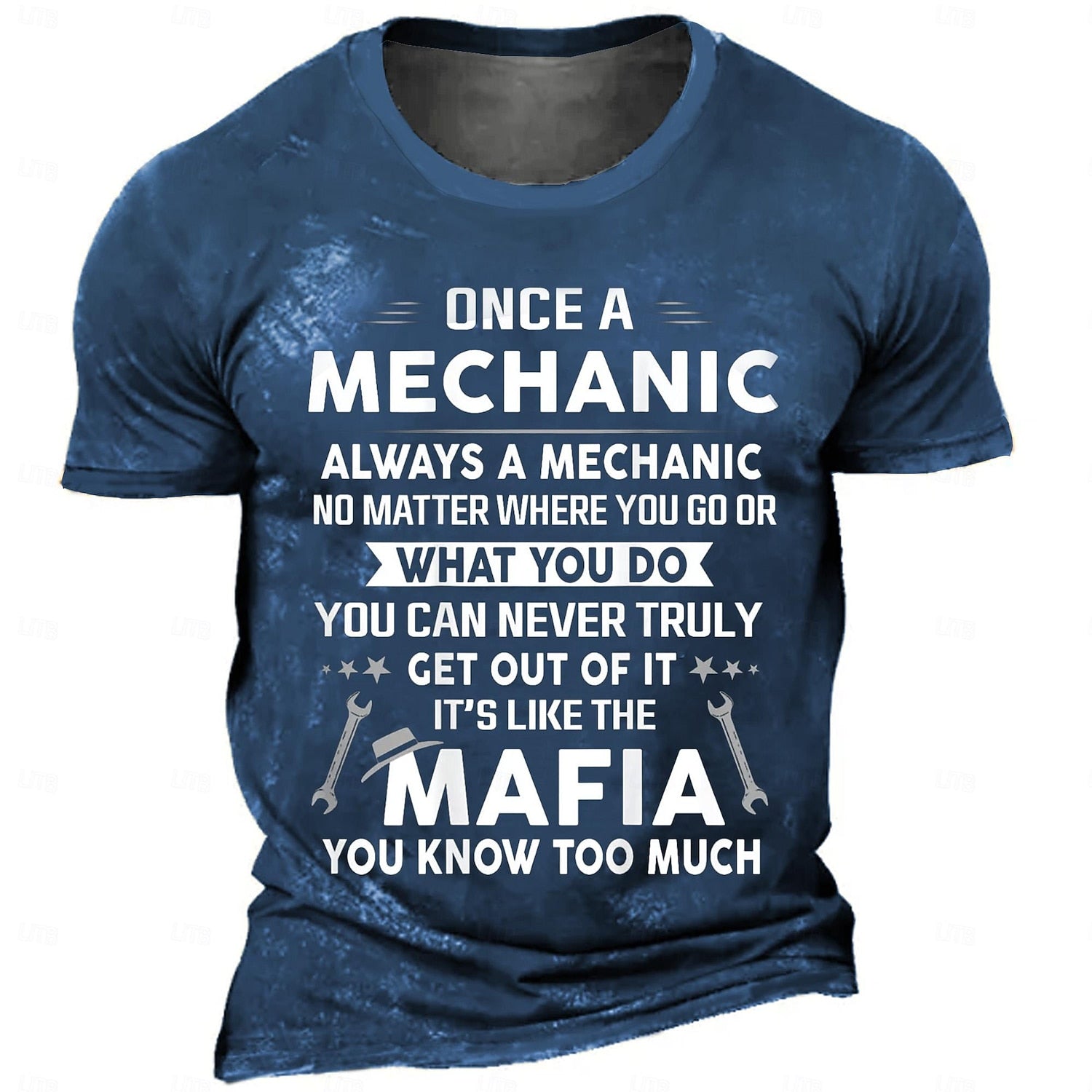 Blisscorners Funny Mechanic Shirt Once A Mechanic Always A Mechanic Vintage Black Shirt