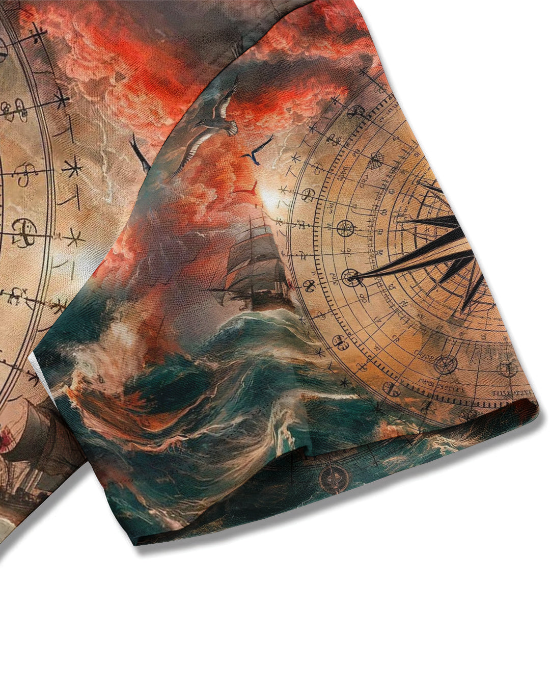 BLISSCORNERS COMPASS OCEAN HAWAIIAN SHIRT
