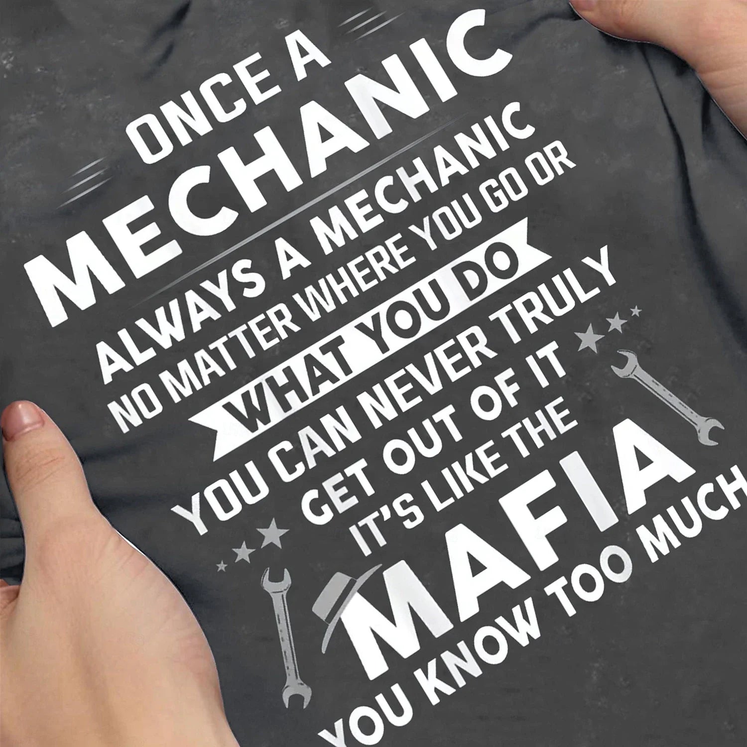Blisscorners Funny Mechanic Shirt Once A Mechanic Always A Mechanic Vintage Black Shirt