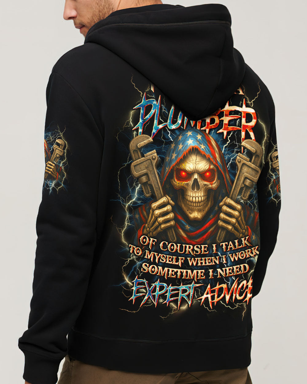 BLISSCORNERS ROCKING THE PLUMBER WIFE LIFE SKULL ALL OVER PRINT