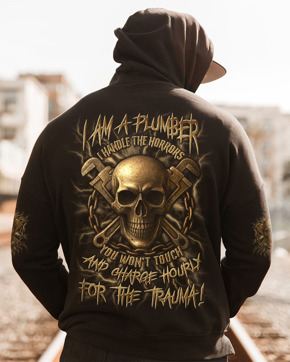BLISSCORNERS ROCKING THE PLUMBER WIFE LIFE SKULL ALL OVER PRINT