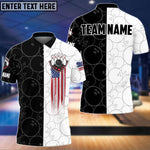 Blisscorners Bowling And Pins America Flag Customized Name And Team Name 3D Shirt