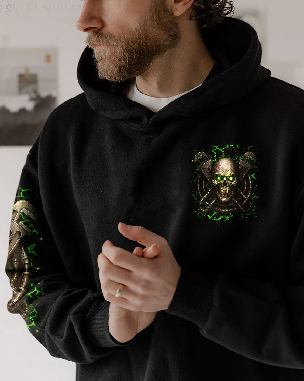 BLISSCORNERS ALWAYS BE NICE TO PLUMBERS SKULL ALL OVER PRINT