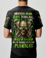 BLISSCORNERS ALWAYS BE NICE TO PLUMBERS SKULL ALL OVER PRINT