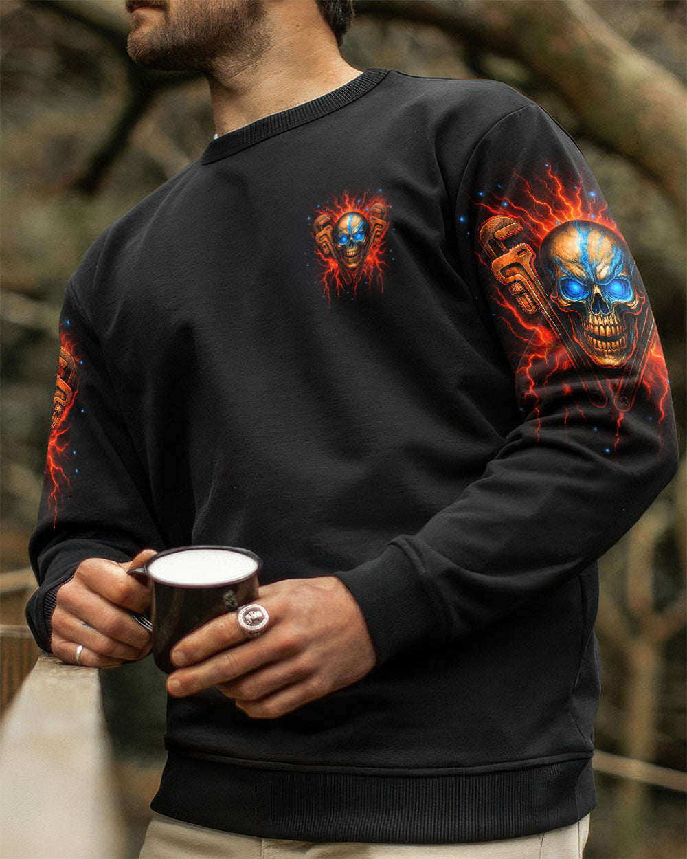 BLISSCORNERS TRUCKER FIGHTING FORCES SKULL ALL OVER PRINT