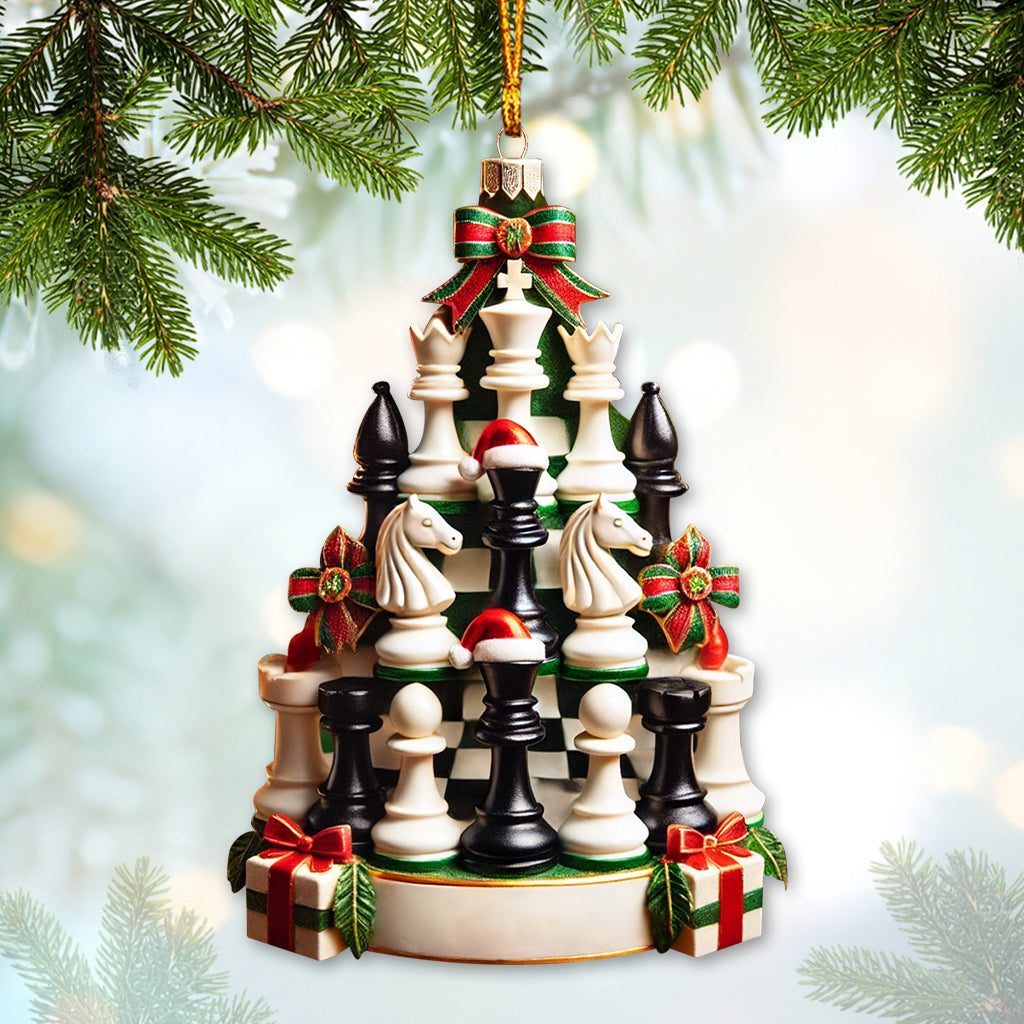 Blisscorners Custom Ornament, Chess Tree Ornament, Christmas Decor2D Flat LM2211