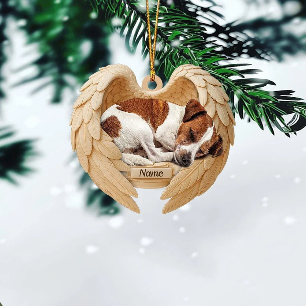Blisscorners Personalized Sleeping Jack Russell Terrier Dog Ornament, Dog Angel Wings
2D Flat LM2511