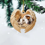 Blisscorners Personalized Sleeping American Bulldog Christmas Ornament, Dog Angel Wings2D Flat LM2511