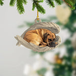 Blisscorners Personalized Sleeping Boerboel Dog Christmas Ornament, Dog Angel Wings2D Flat LM2511
