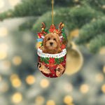 Blisscorners Goldendoodle Dog Snow Pocket Christmas Ornament, Goldendoodle Dog Xmas Ornament2D Flat LM2511