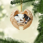 Blisscorners Personalized Sleeping Rat Terrier Dog Christmas Ornament, Dog Angel Wings2D Flat LM2511