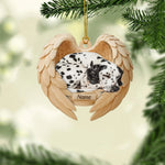 Blisscorners Personalized Sleeping Dalmatian Dog Christmas Ornament, Dog Angel Wings662D Flat LM2511