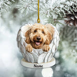 Blisscorners Personalized Labradoodle Dog Angel Wings Ornament, Labradoodle Dog Xmas Ornament2D Flat LM2511
