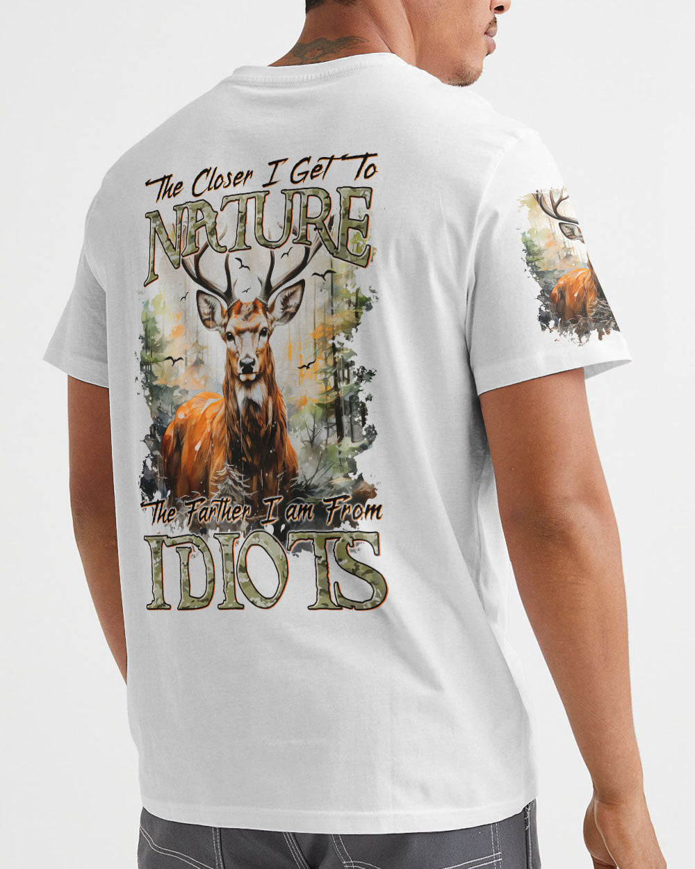 BLISSCORNERS THE CLOSER I GET TO NATURE DEER ALL OVER PRINT