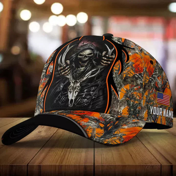 Blisscorners Cool Skull Deer Hunting Personalized Cap
