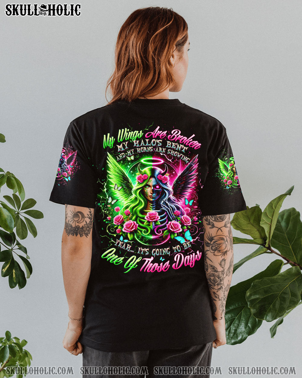 BLISSCORNERS IT'S GOING TO BE ONE OF THOSE DAYS HALF SKULL  ALL OVER PRINT