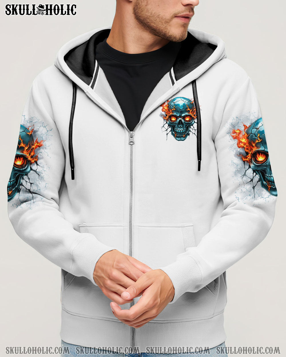 BLISSCORNERS WARNING I'M AN A FIRE SKULL ALL OVER PRINT