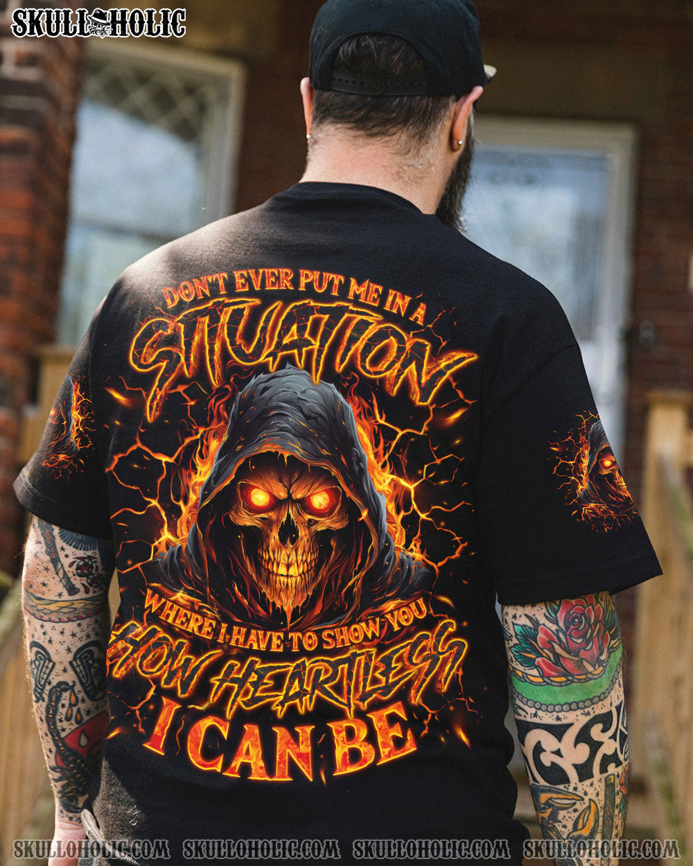 BLISSCORNERS HOW HEARTLESS I CAN BE SKULL REAPER ALL OVER PRINT