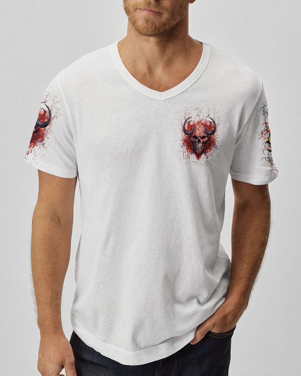BLISSCORNERS I'M NEVER ALONE SKULL DEMON ALL OVER PRINT