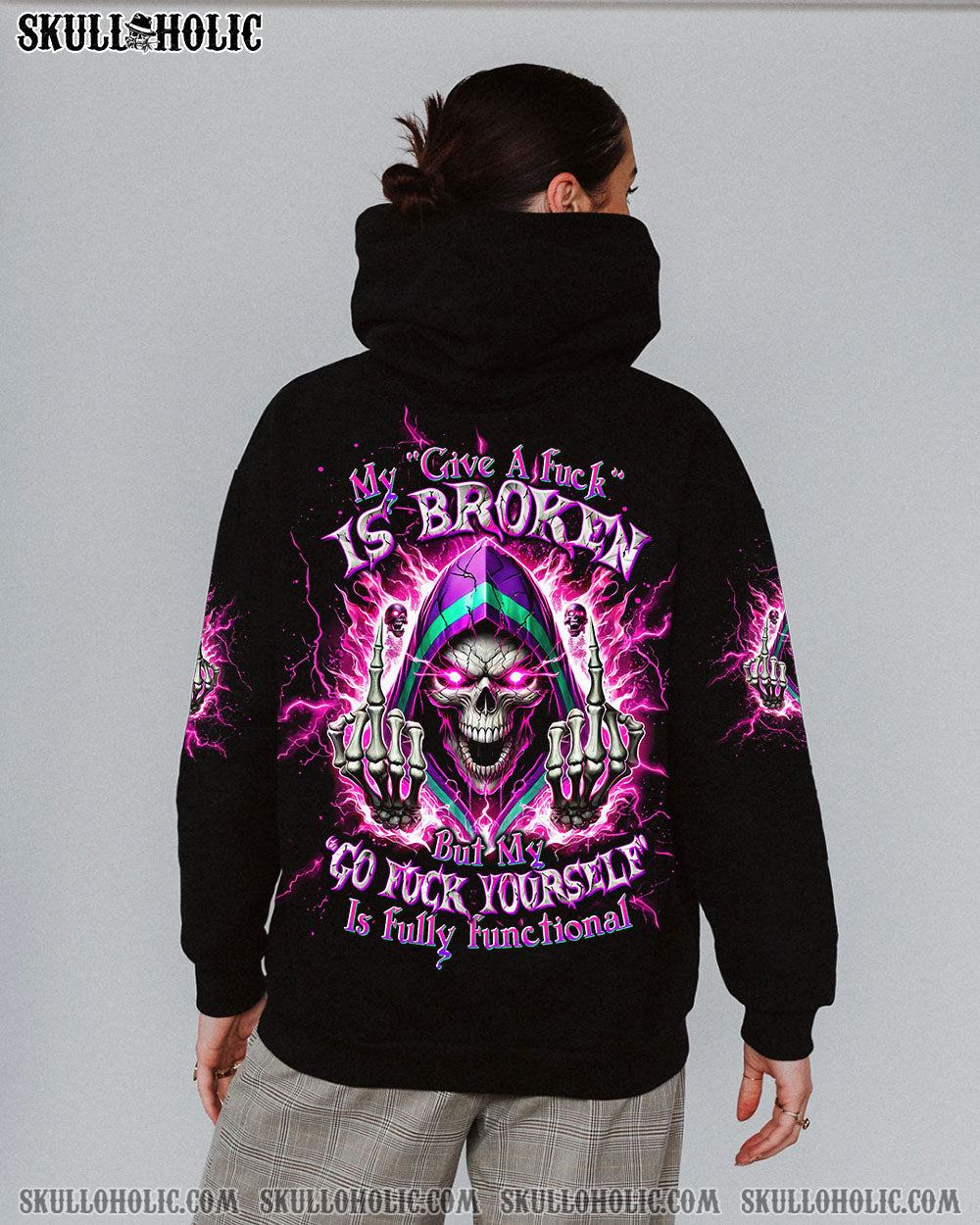 BLISSCORNERS MY GIVE A F IS BROKEN REAPER FIRE SKULL ALL OVER PRINT