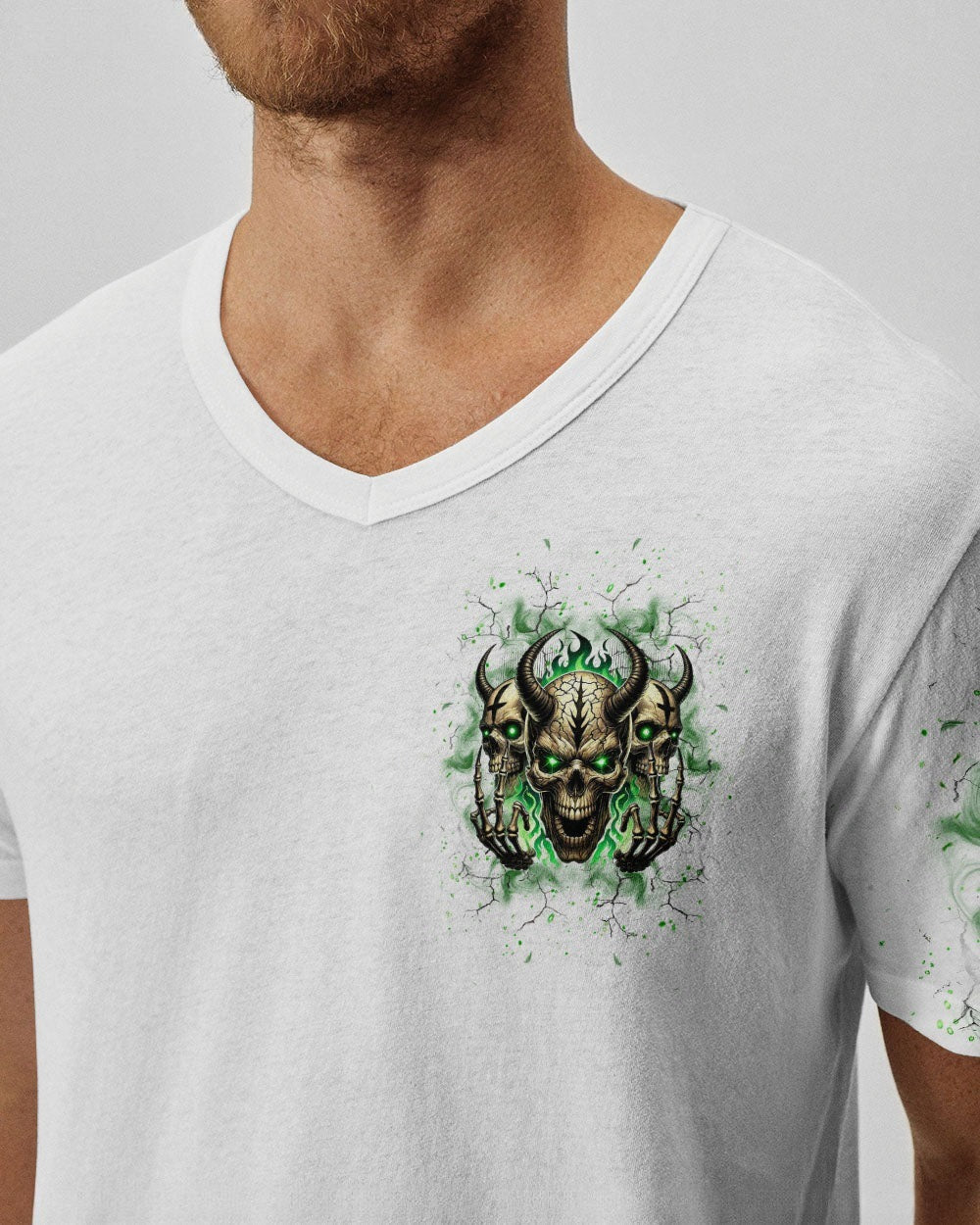 BLISSCORNERS I'M NEVER ALONE SKULL DEMON ALL OVER PRINT