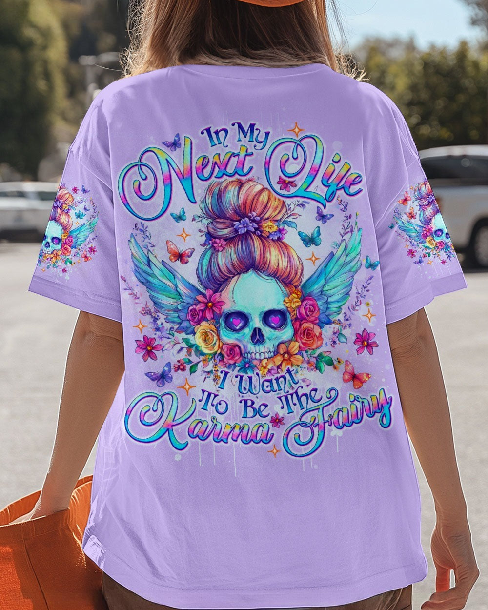 BLISSCORNERS KARMA FAIRY SKULL MESSY BUN ALL OVER PRINT