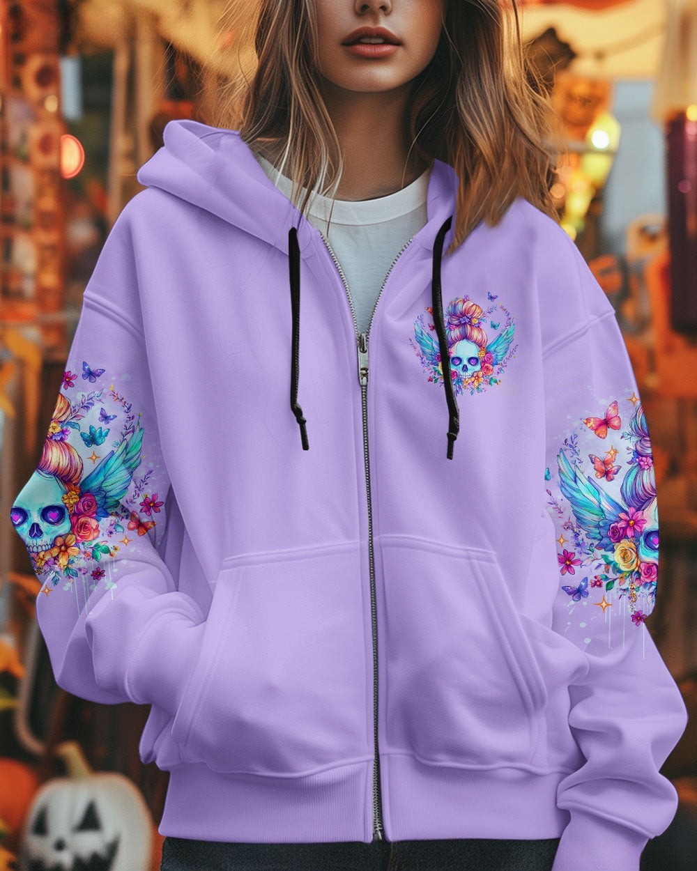 BLISSCORNERS KARMA FAIRY SKULL MESSY BUN ALL OVER PRINT