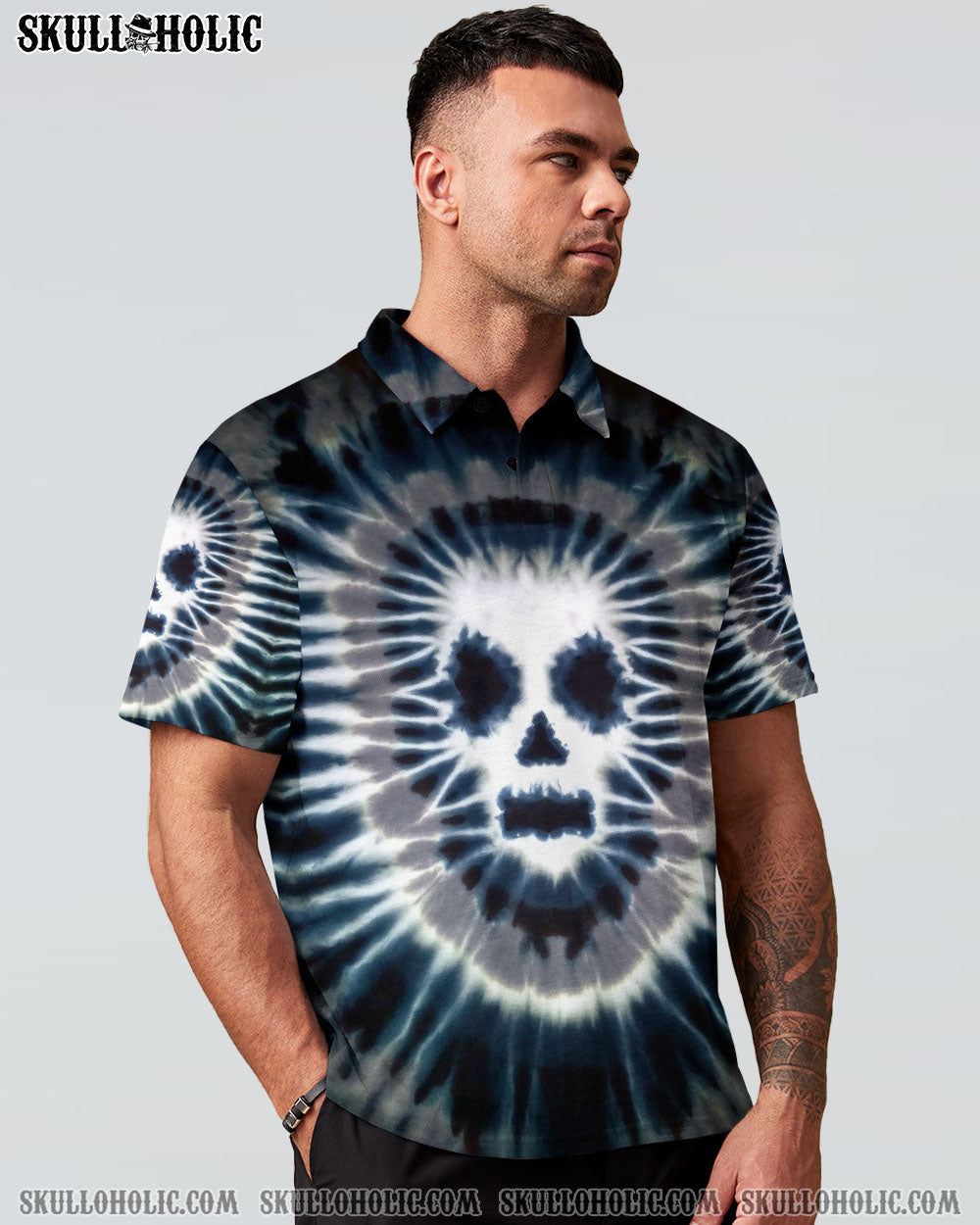 BLISSCORNERS ZOMBIE SKULL TIE DYE HAND DYED ALL OVER PRINT