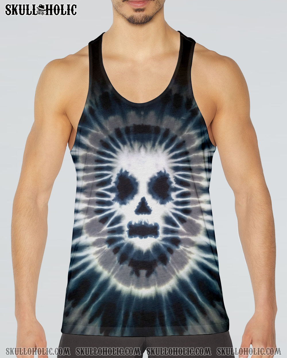 BLISSCORNERS ZOMBIE SKULL TIE DYE HAND DYED ALL OVER PRINT