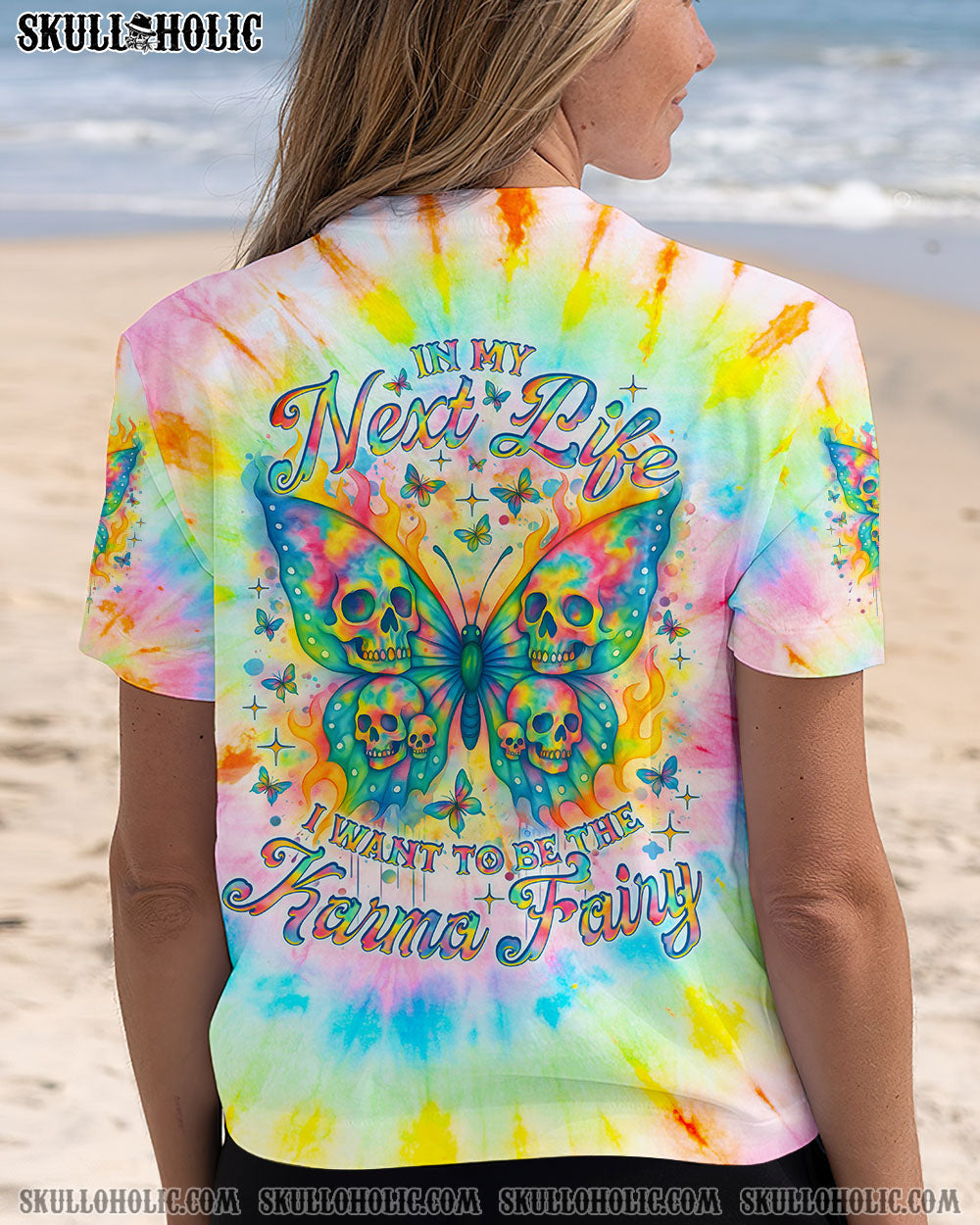 BLISSCORNERS KARMA FAIRY SKULL BUTTERFLY ALL OVER PRINT
