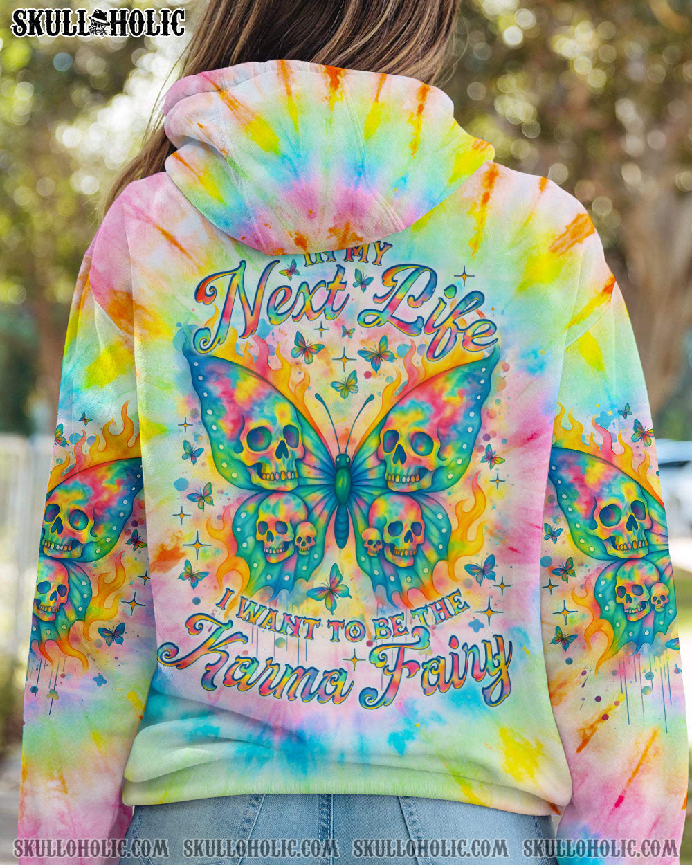 BLISSCORNERS KARMA FAIRY SKULL BUTTERFLY ALL OVER PRINT
