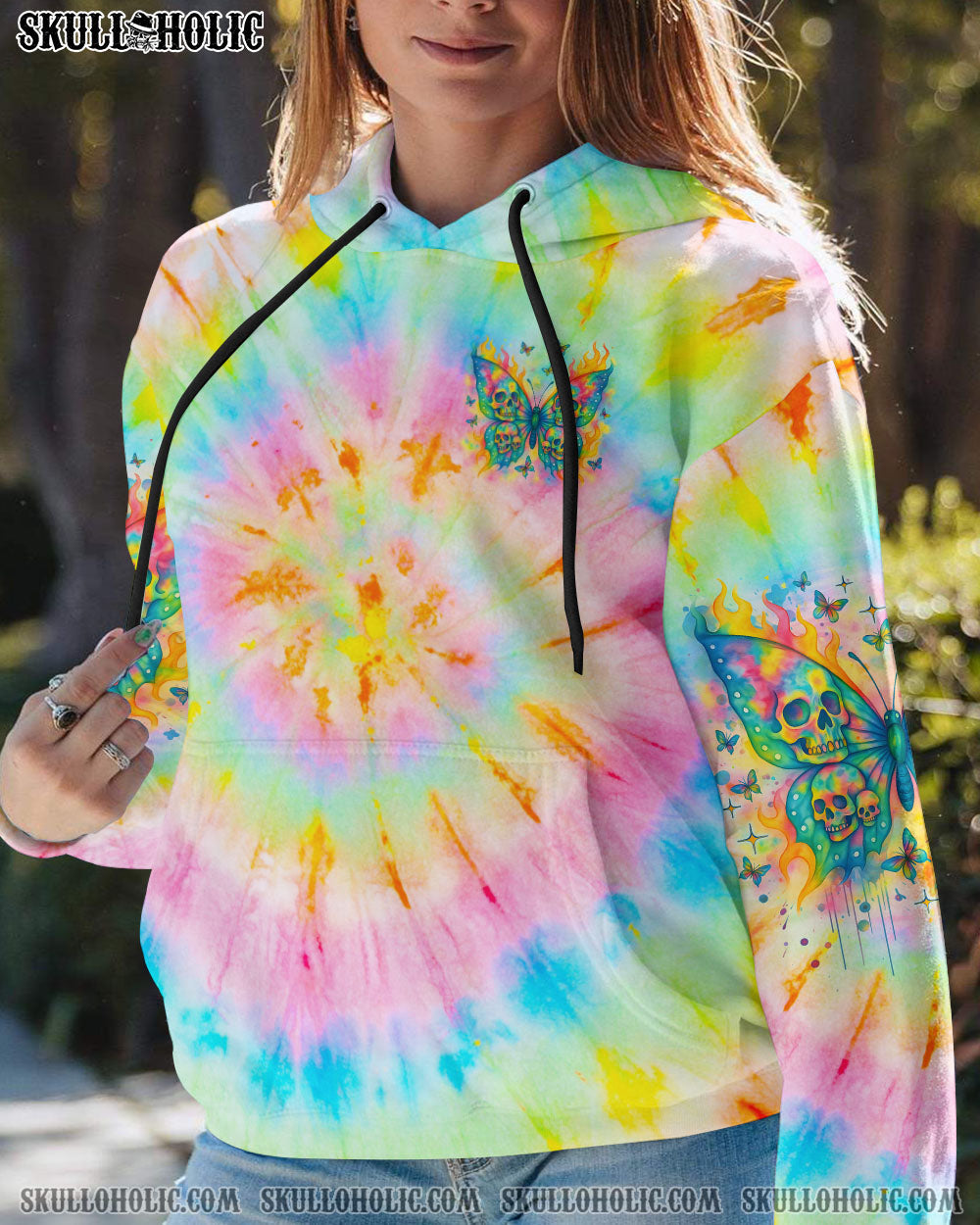 BLISSCORNERS KARMA FAIRY SKULL BUTTERFLY ALL OVER PRINT