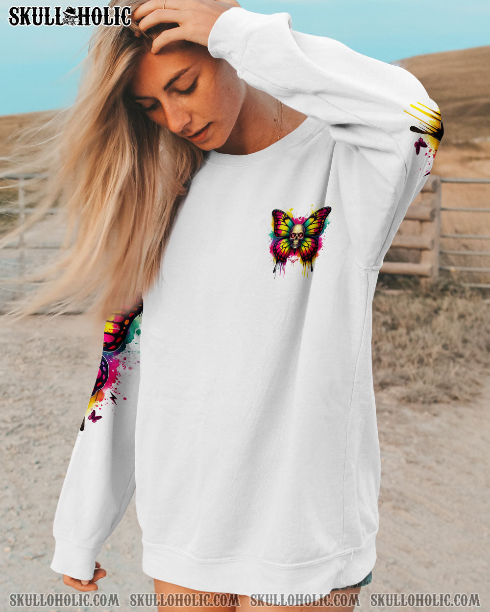 BLISSCORNERS KARMA FAIRY SKULL SKULL BUTTERFLY ALL OVER PRINT