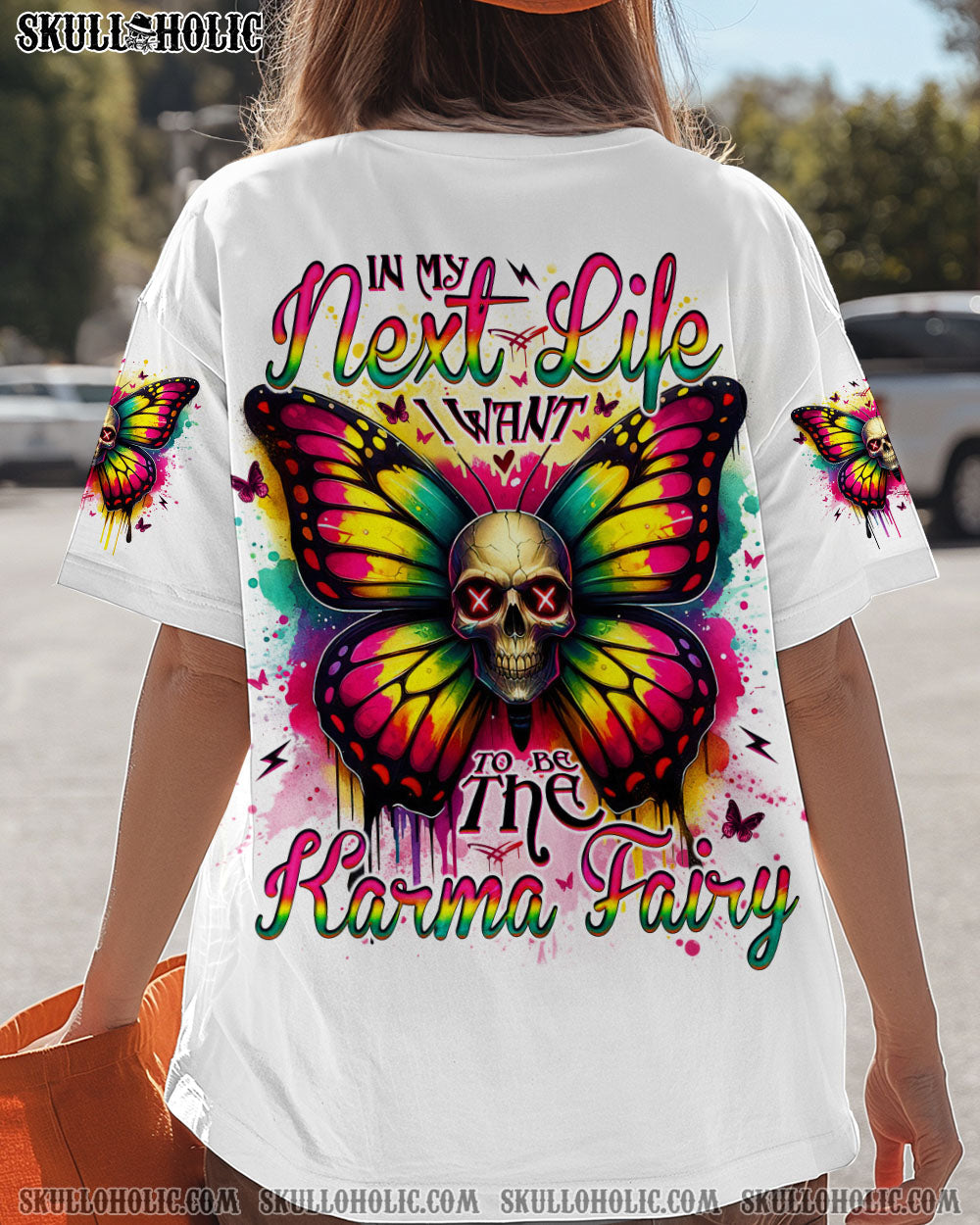 BLISSCORNERS KARMA FAIRY SKULL SKULL BUTTERFLY ALL OVER PRINT