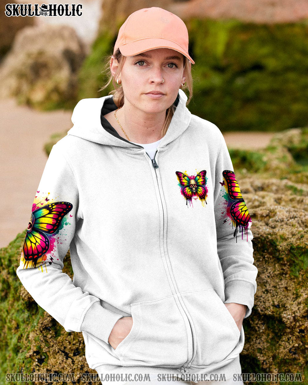 BLISSCORNERS KARMA FAIRY SKULL SKULL BUTTERFLY ALL OVER PRINT