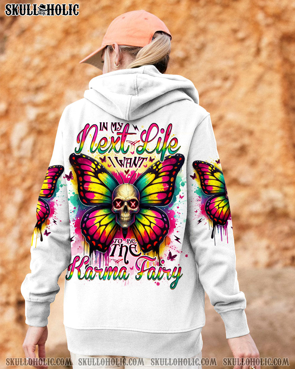 BLISSCORNERS KARMA FAIRY SKULL SKULL BUTTERFLY ALL OVER PRINT