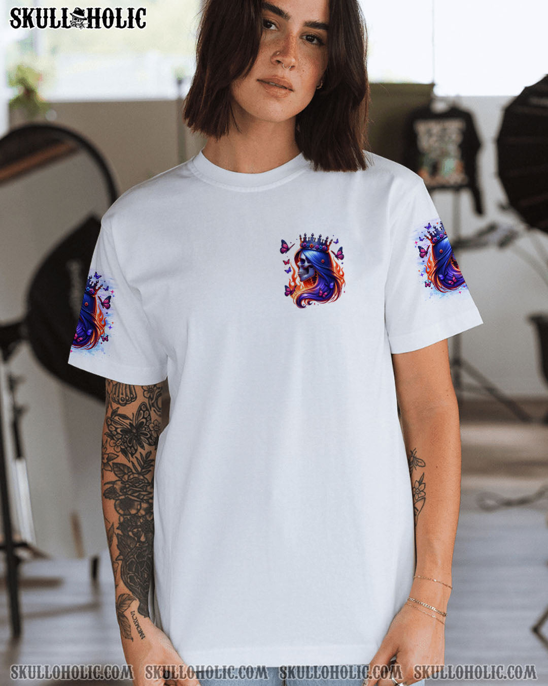 BLISSCORNERS I'M THE FKING QUEEN SKULL LADY ALL OVER PRINT