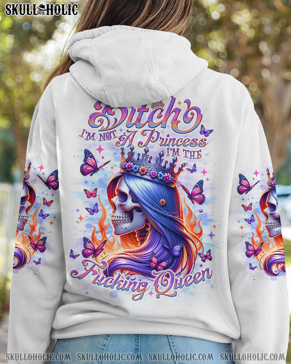 BLISSCORNERS I'M THE FKING QUEEN SKULL LADY ALL OVER PRINT