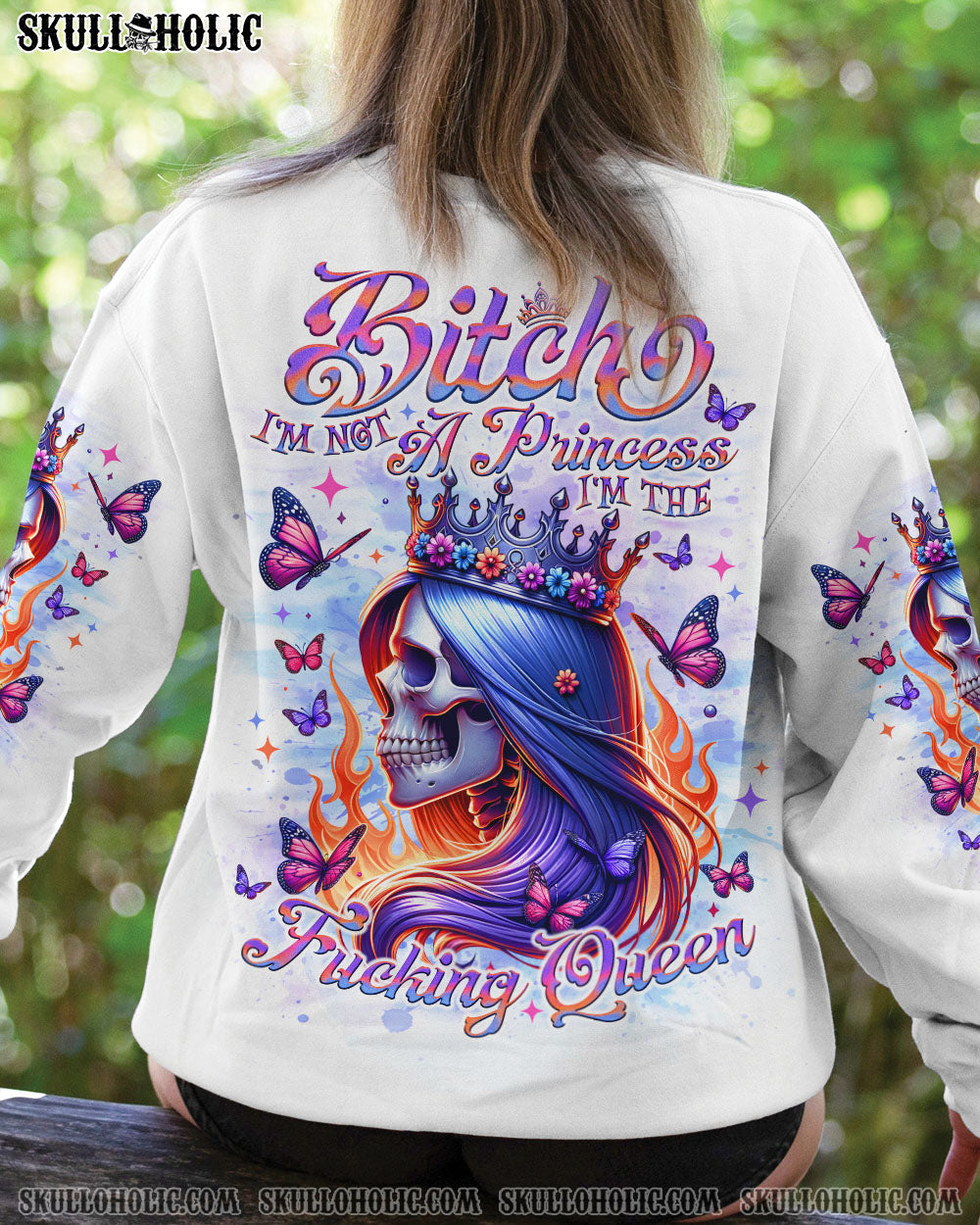 BLISSCORNERS I'M THE FKING QUEEN SKULL LADY ALL OVER PRINT