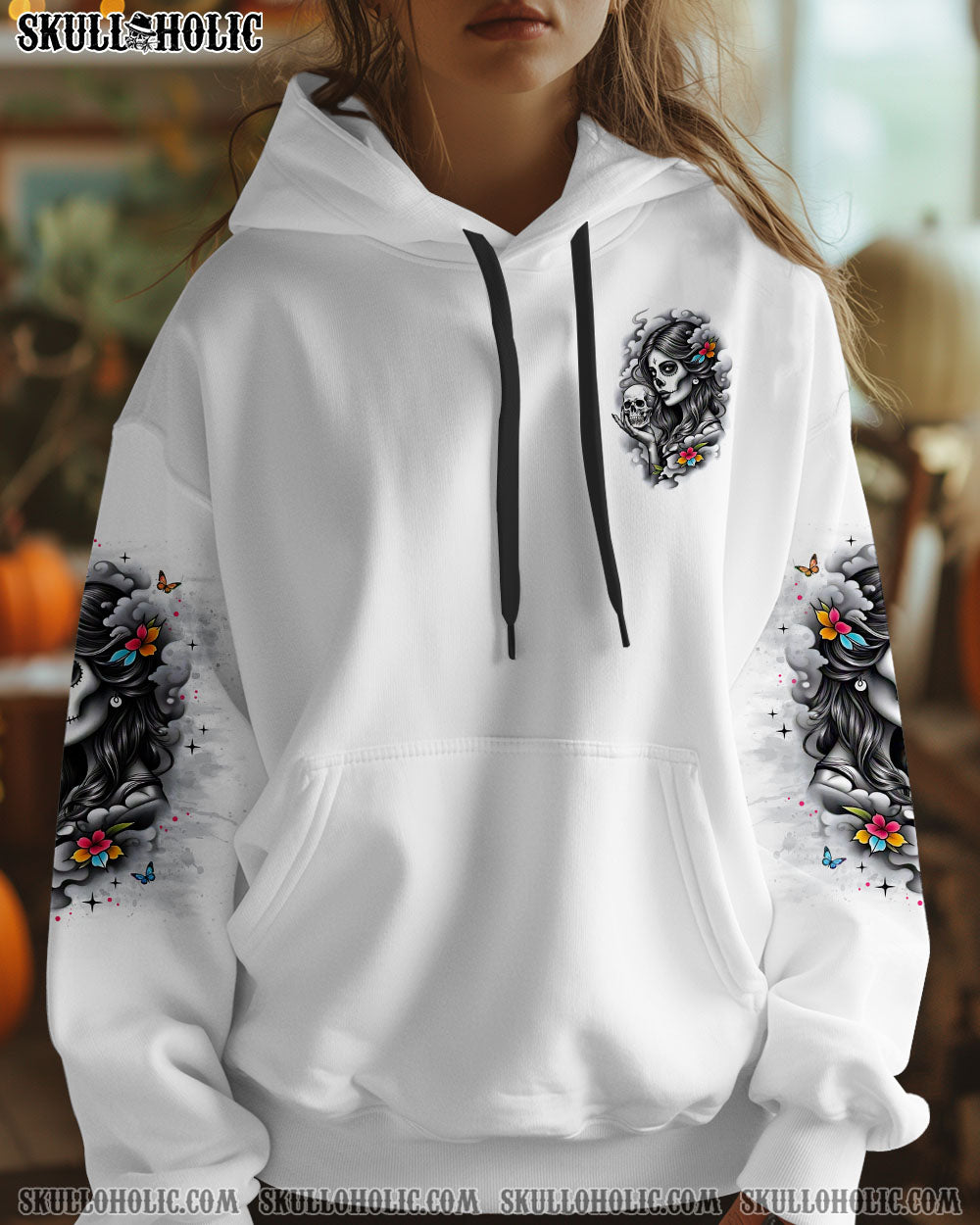 BLISSCORNERS THE GOOD GIRL IN ME SKULL LADY ALL OVER PRINT