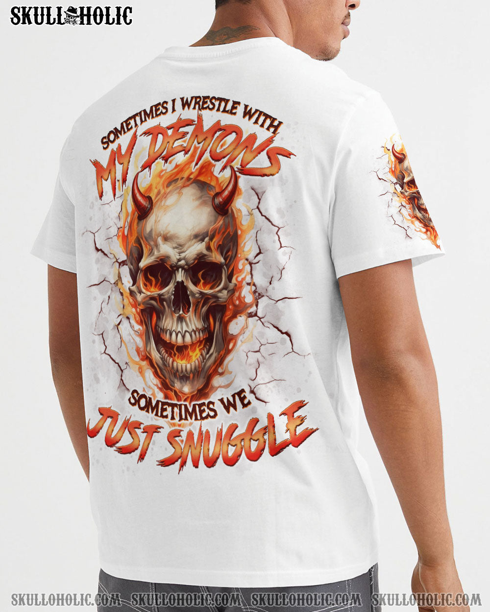 BLISSCORNERS SOMETIMES I WRESTLE WITH MY DEMONS ALL OVER PRINT -  TLNO0511251