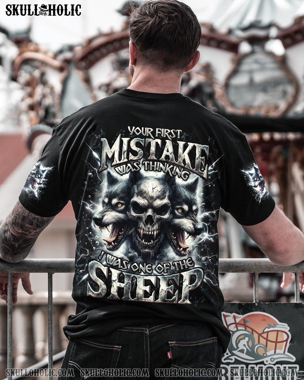 BLISSCORNERS YOUR FIRST MISTAKE WOLF SKULL ALL OVER PRINT